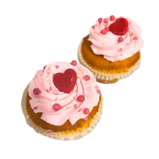 Afbeelding van 2 cupcakes hartjes