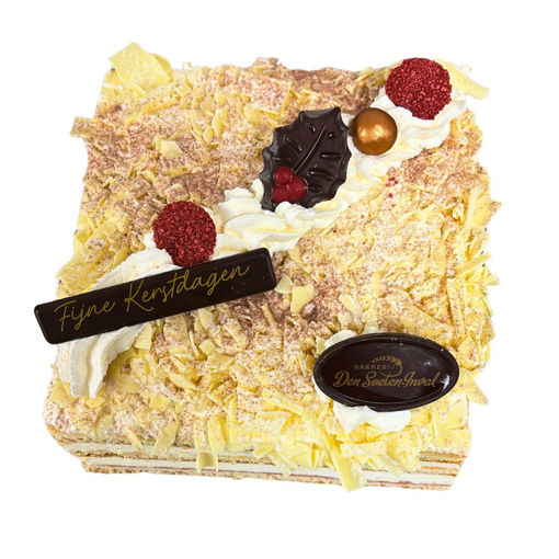 Afbeelding van Kerst Schnitt Framboos Witte Chocolade