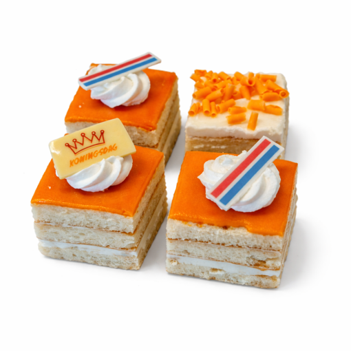 Afbeelding van 4 oranje petit fours (3+1 GRATIS)